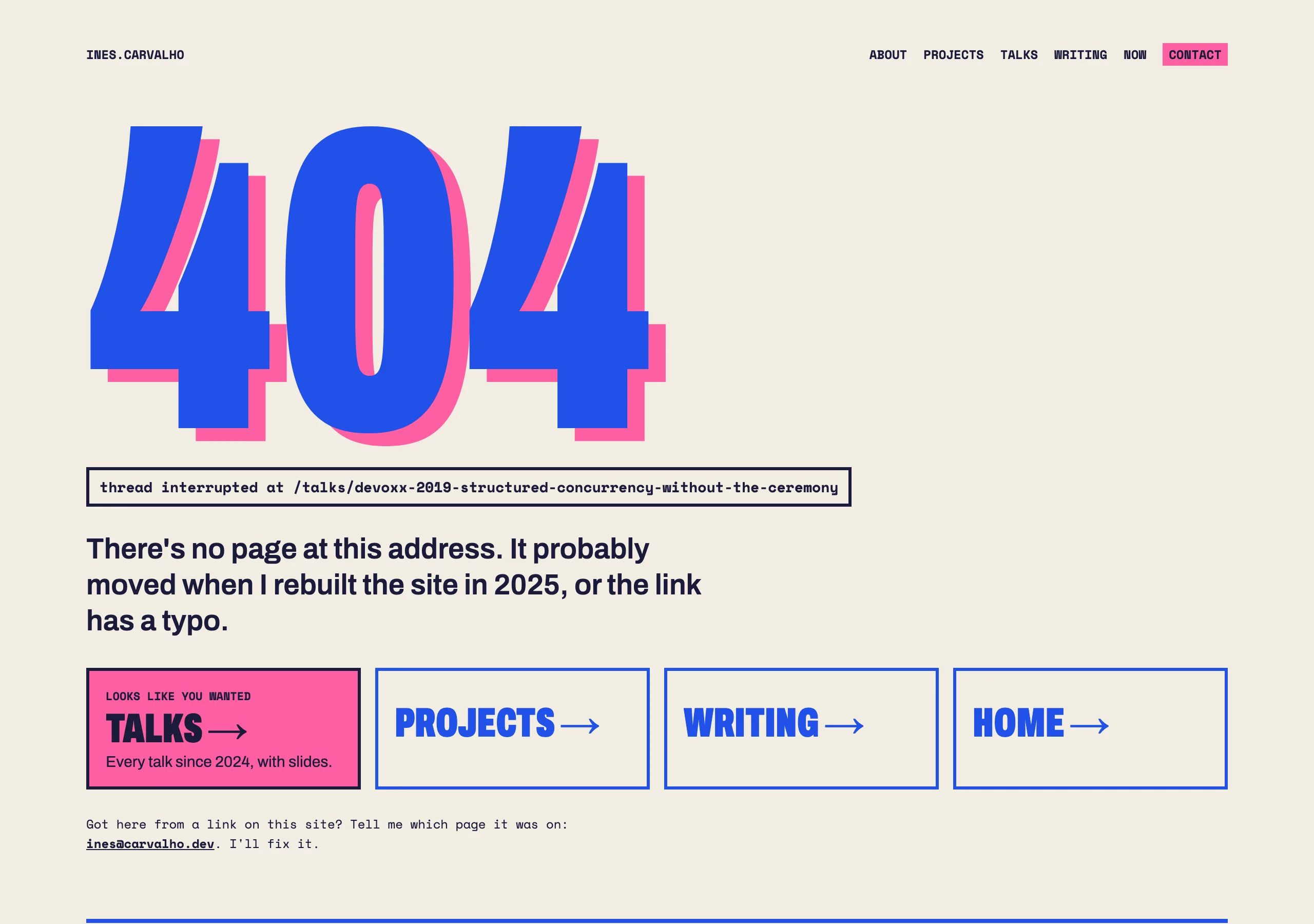 The Page not found page of Fork Join