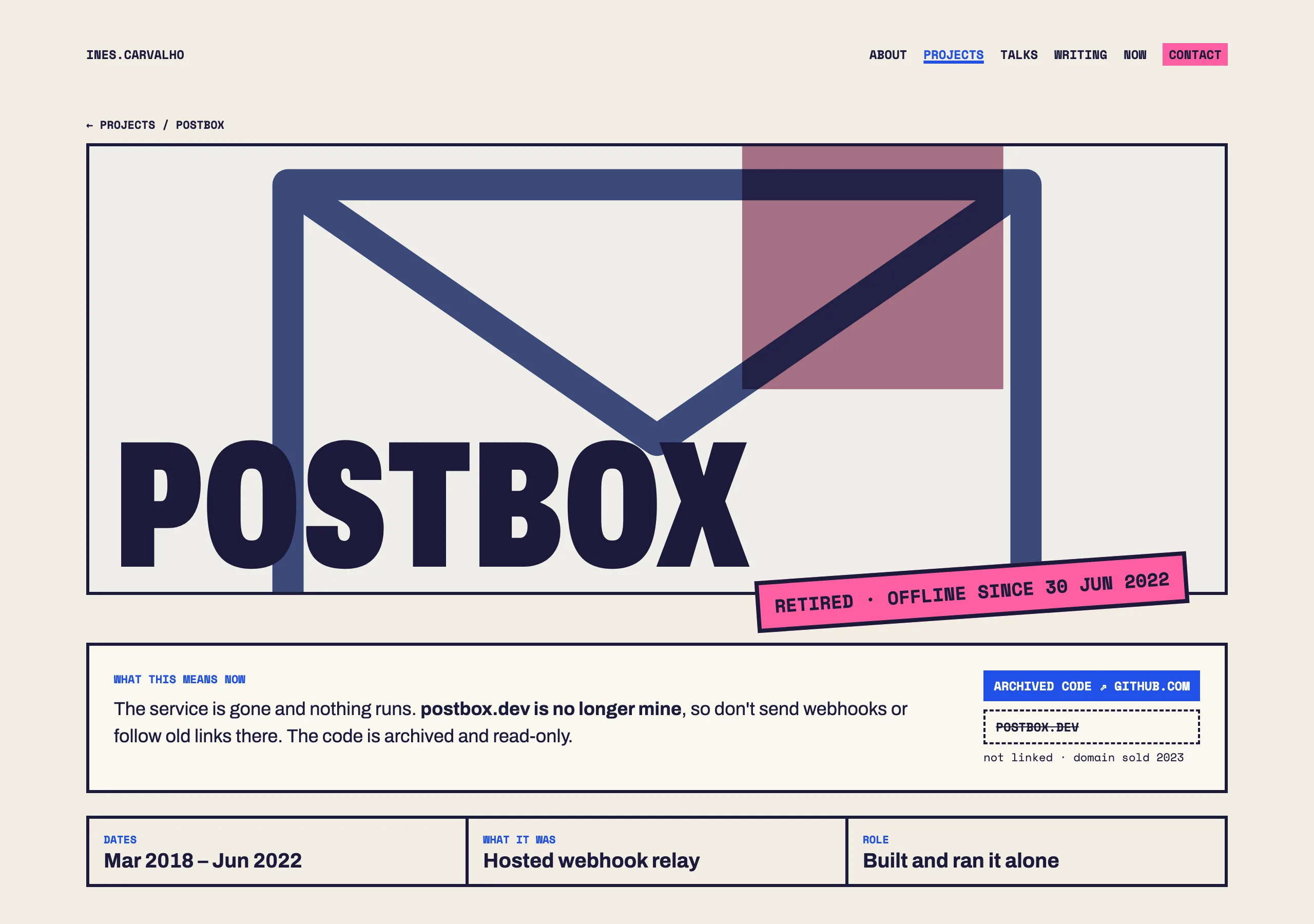 The Retired project page of Fork Join