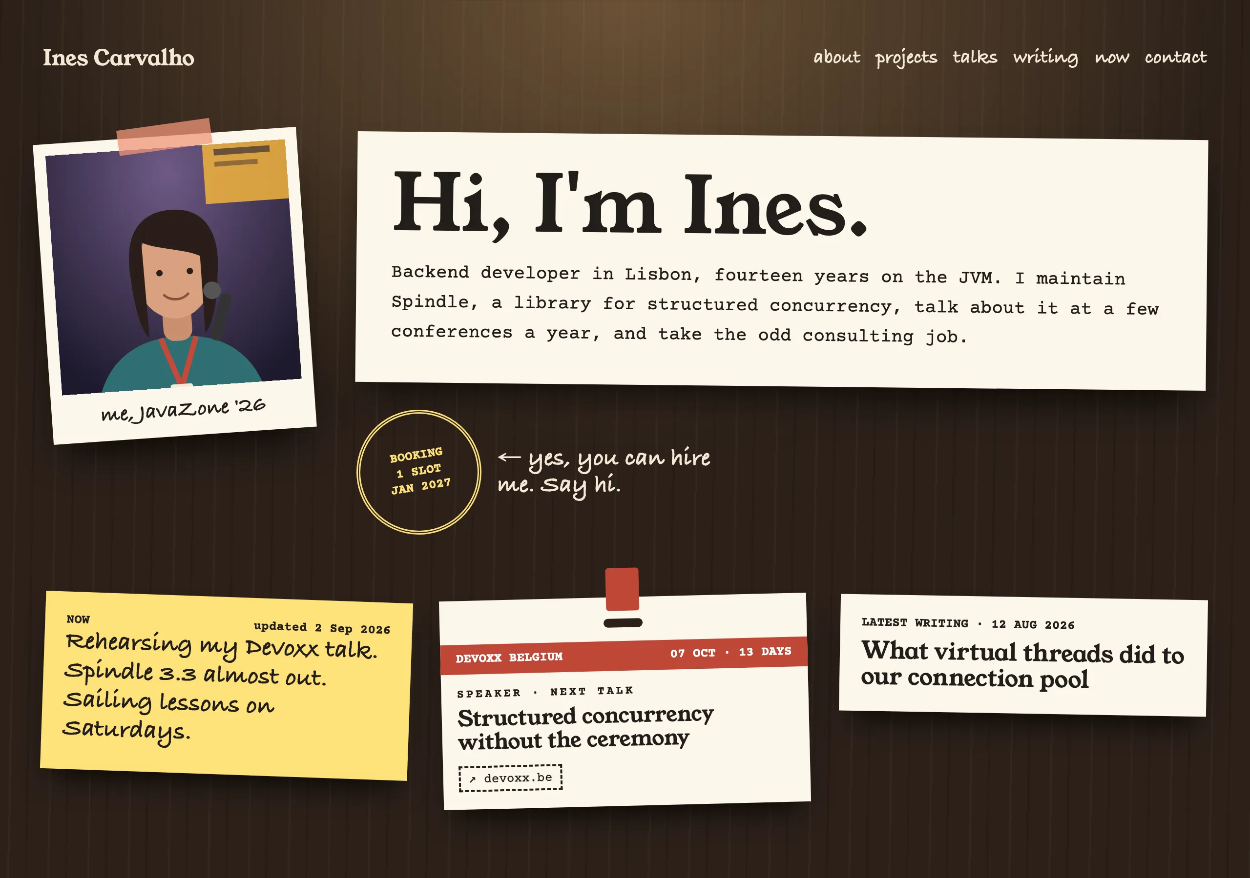 The Home page of Night Desk