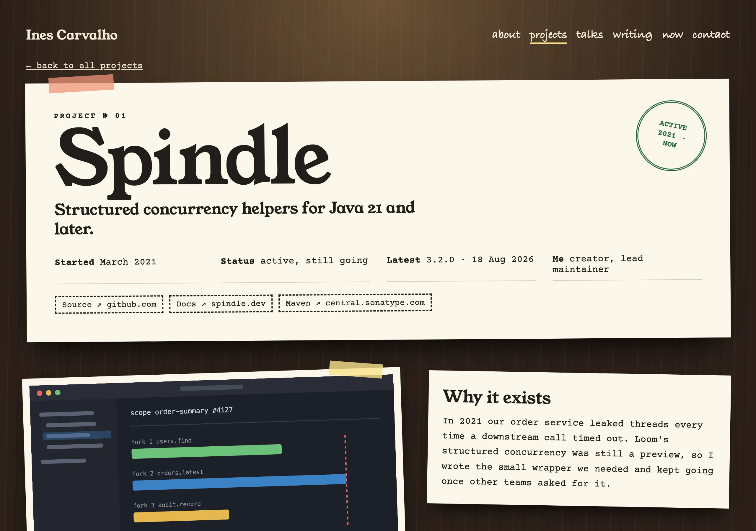 The One project page of Night Desk