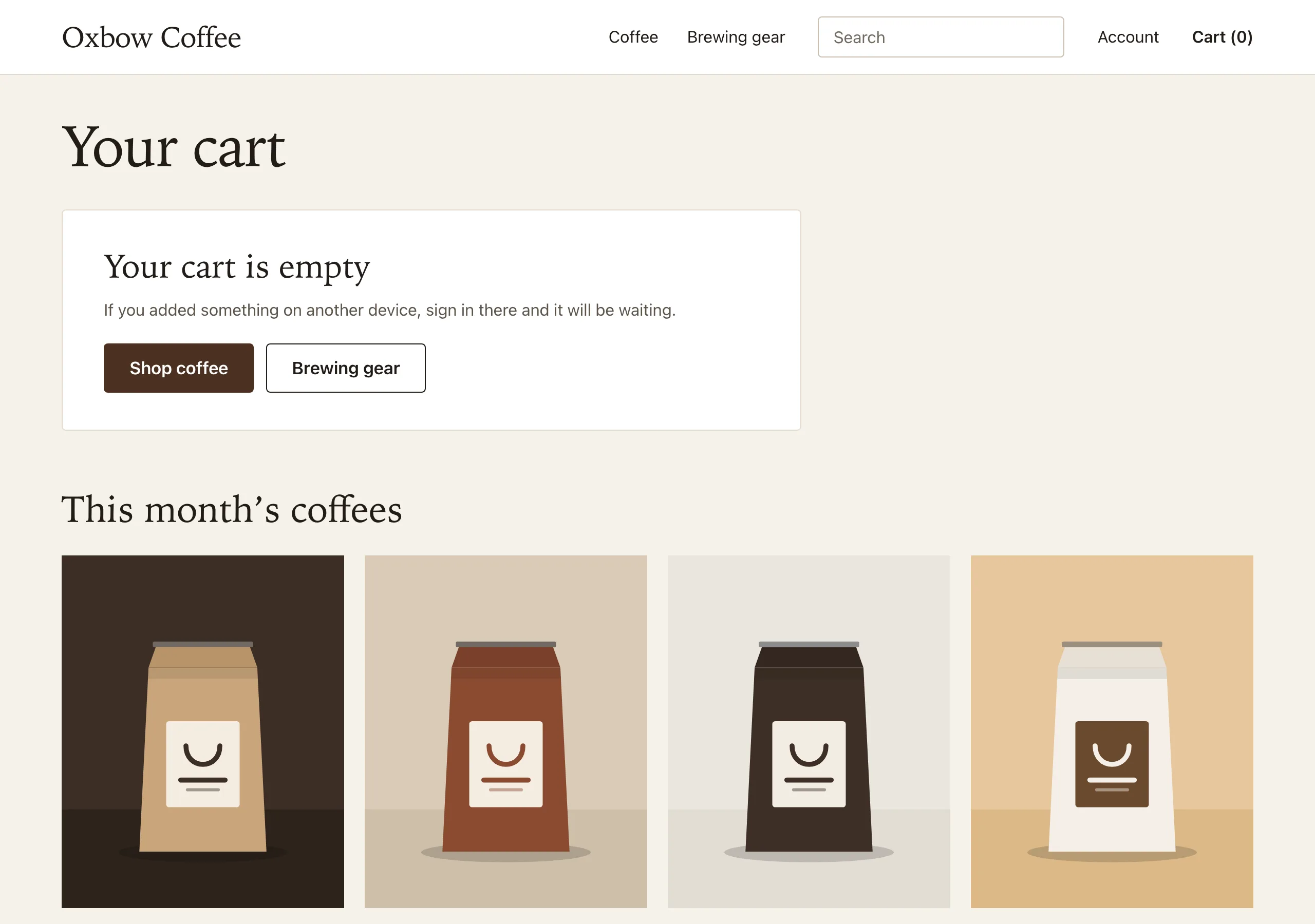 The Cart, empty page of Oxbow