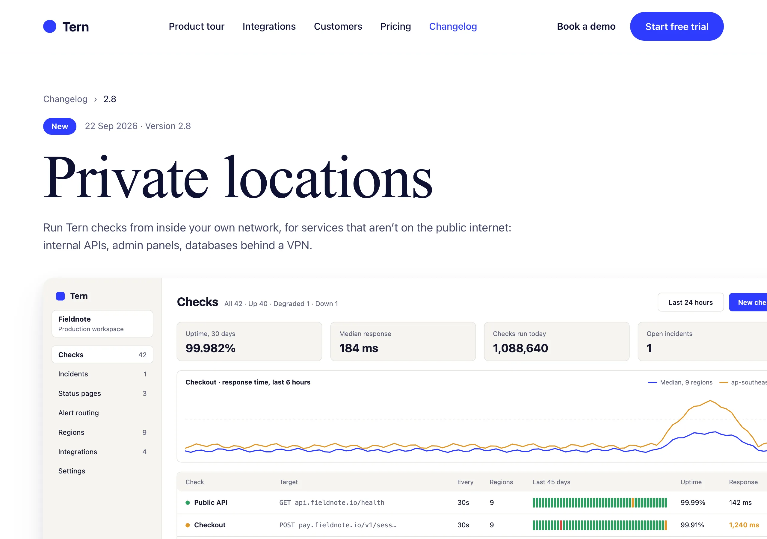 The One release page of Tern