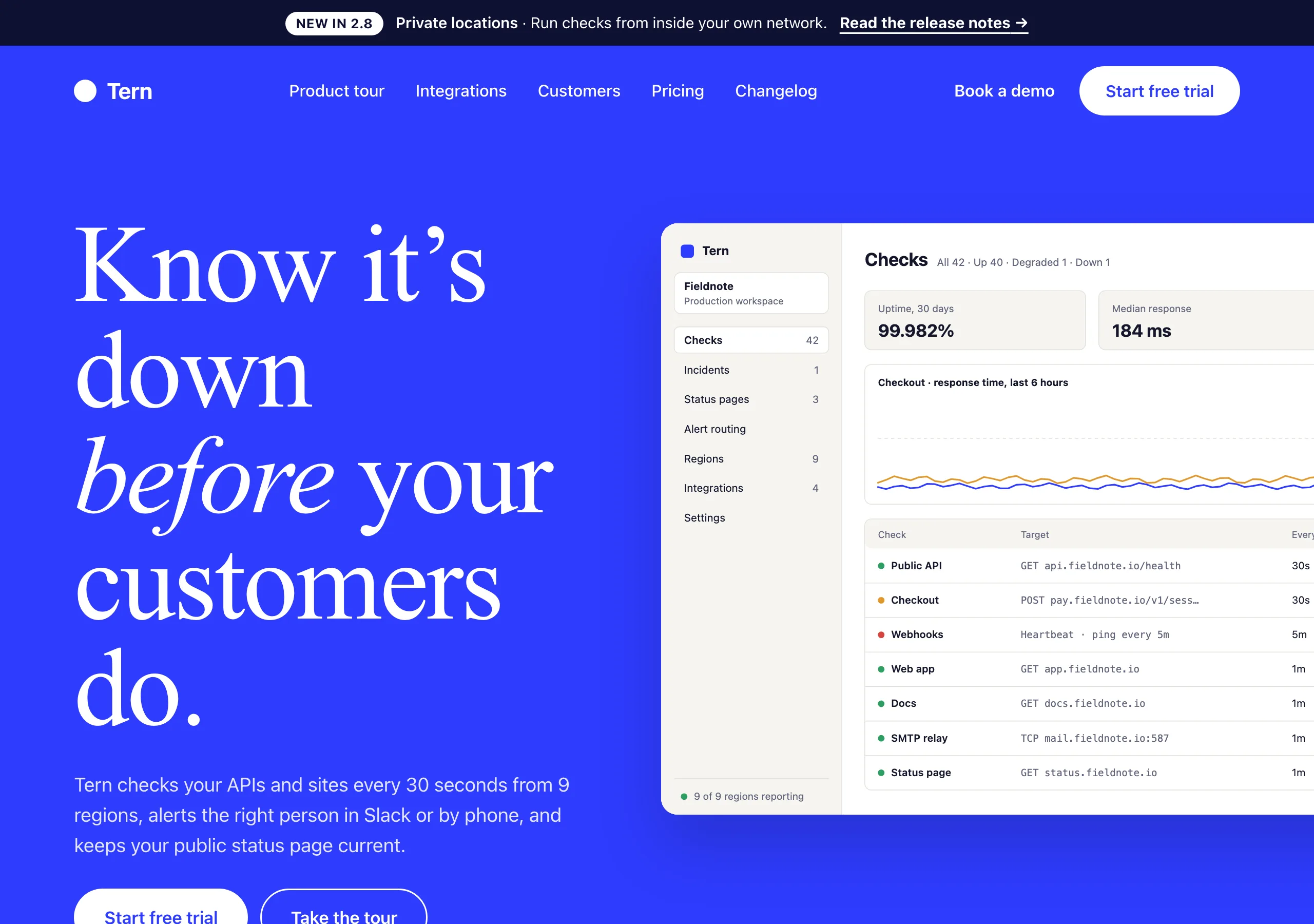 The Home, with a release banner page of Tern