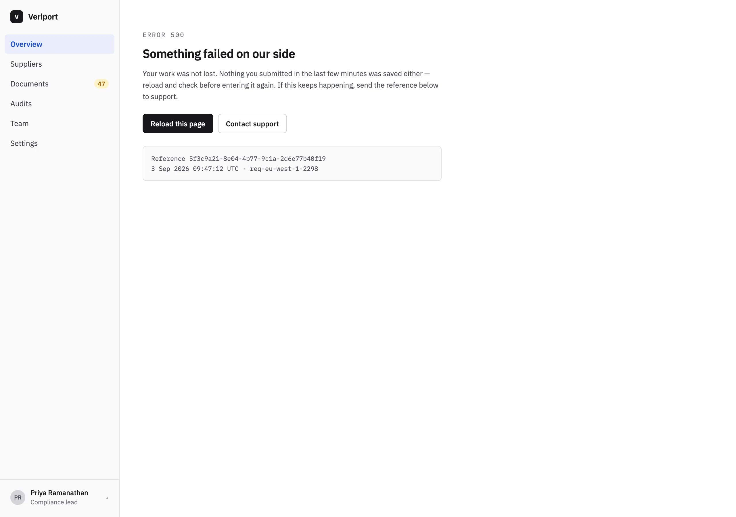 The 500 page of Veriport